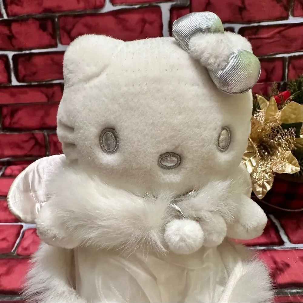 VTG RARE Hello Kitty 1999 Snow Angel W/Sparkle fur plush doll